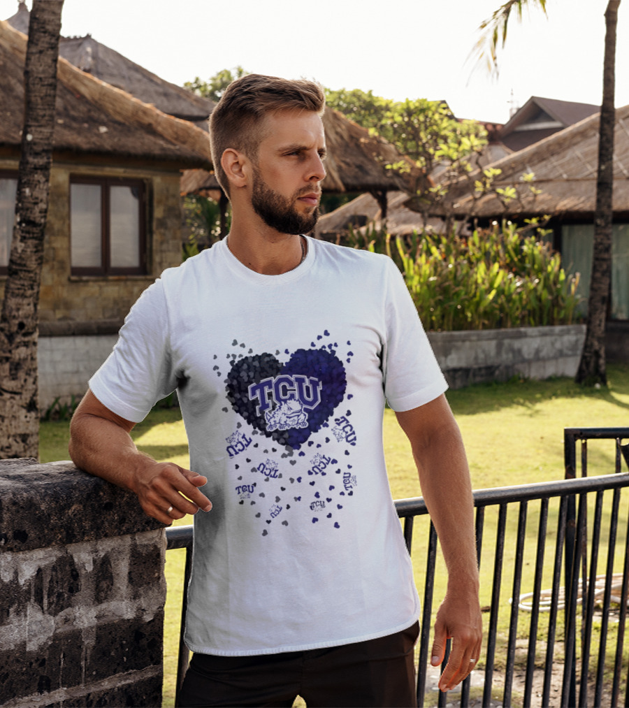 TCU Horned Frogs Heart Football 2026 T-Shirt