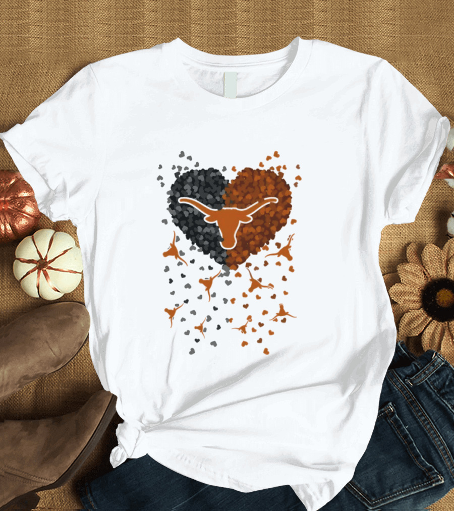 Heart Of Texas Longhorns Football 2026 Iconic Longhorn Logo Texas Pride T-Shirt