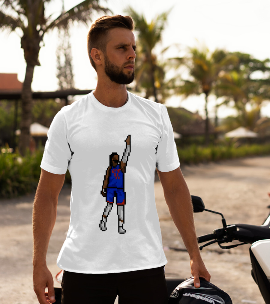 Jalen Brunson Clutch Pixel Art New York Knicks Basketball T-Shirt