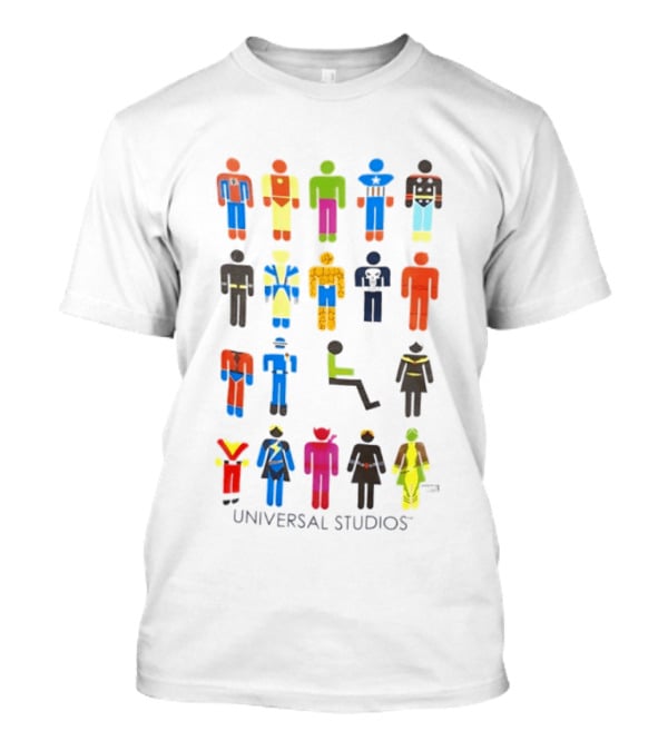 UNIVERSAL STUDIOS Marvel Super Heroes Iconic Characters T-Shirt