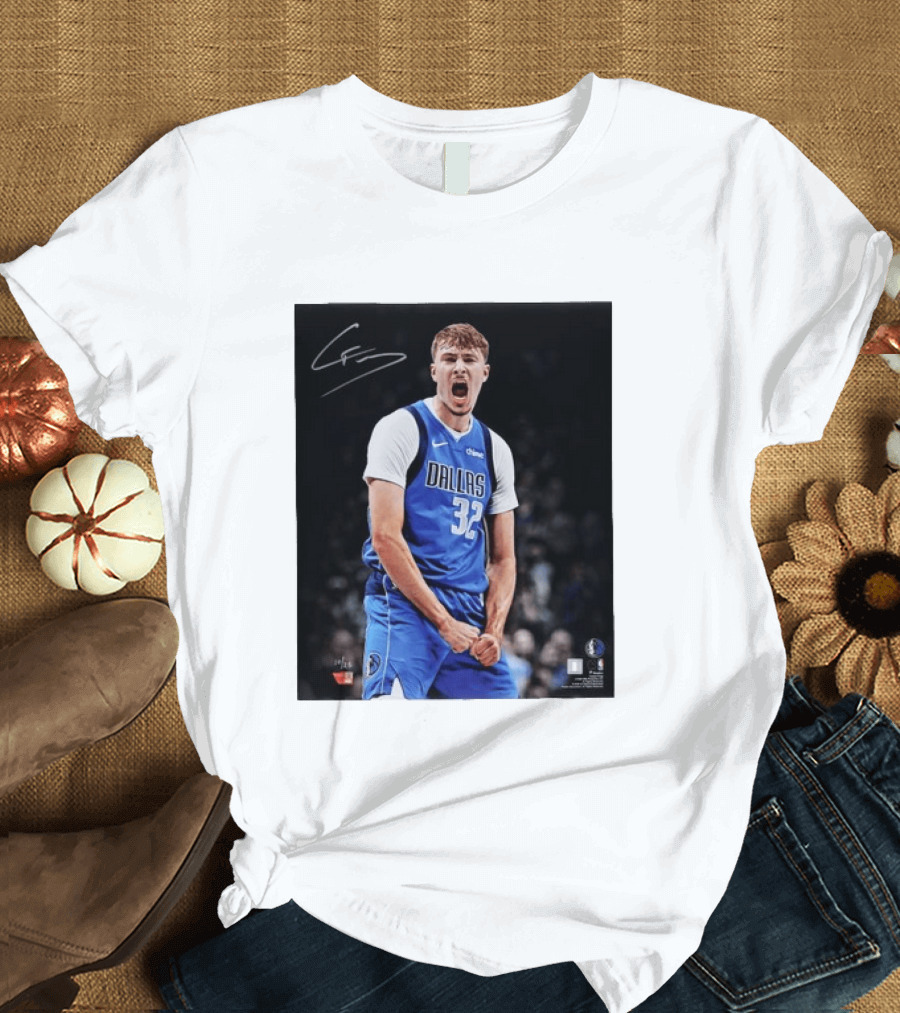 Cooper Flagg Dallas Mavericks Autographed Memorabilia NBA Collectible T-Shirt
