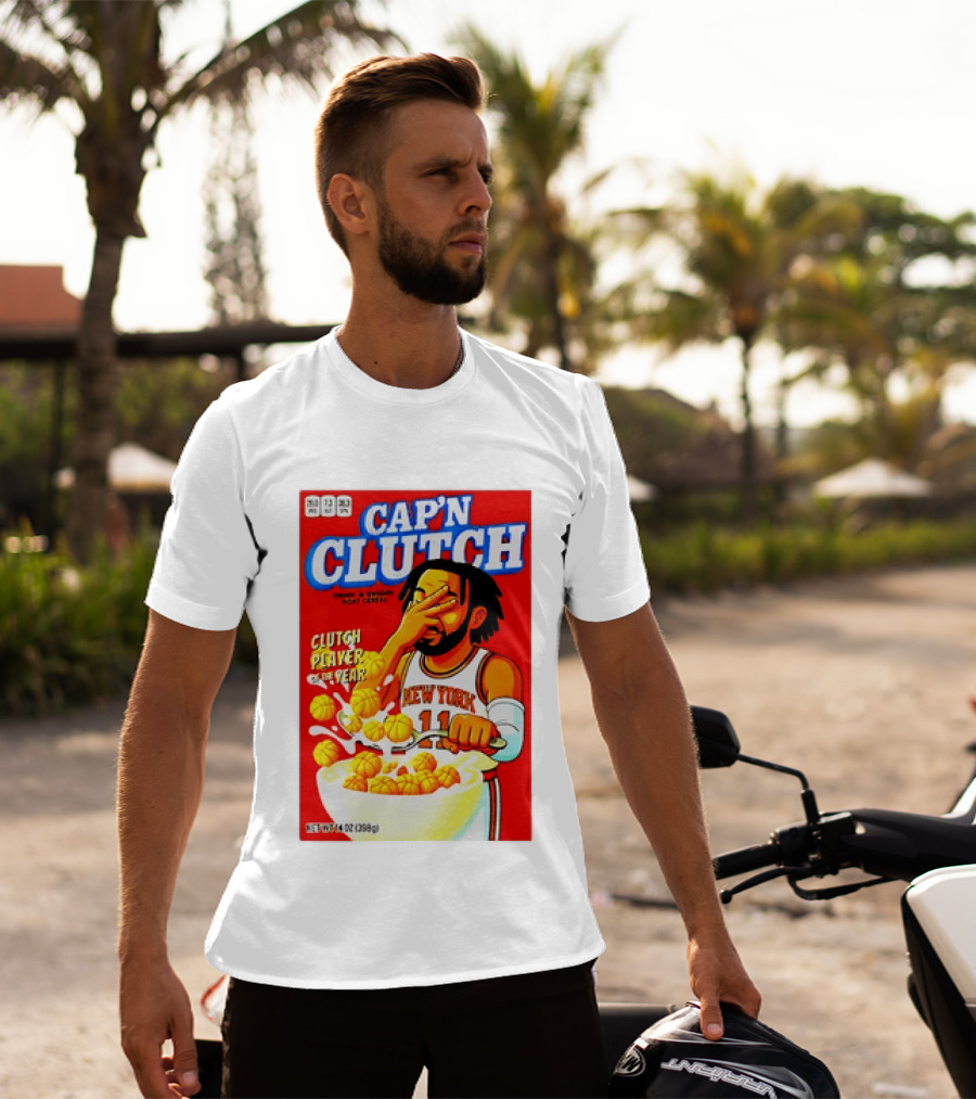 Cap'n Clutch New York Knicks Clutch Player Of The Year Cereal Box T-Shirt