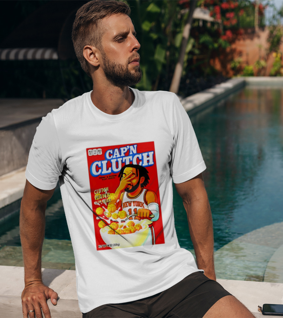 Cap'n Clutch New York Knicks Clutch Player Of The Year Cereal Box T-Shirt