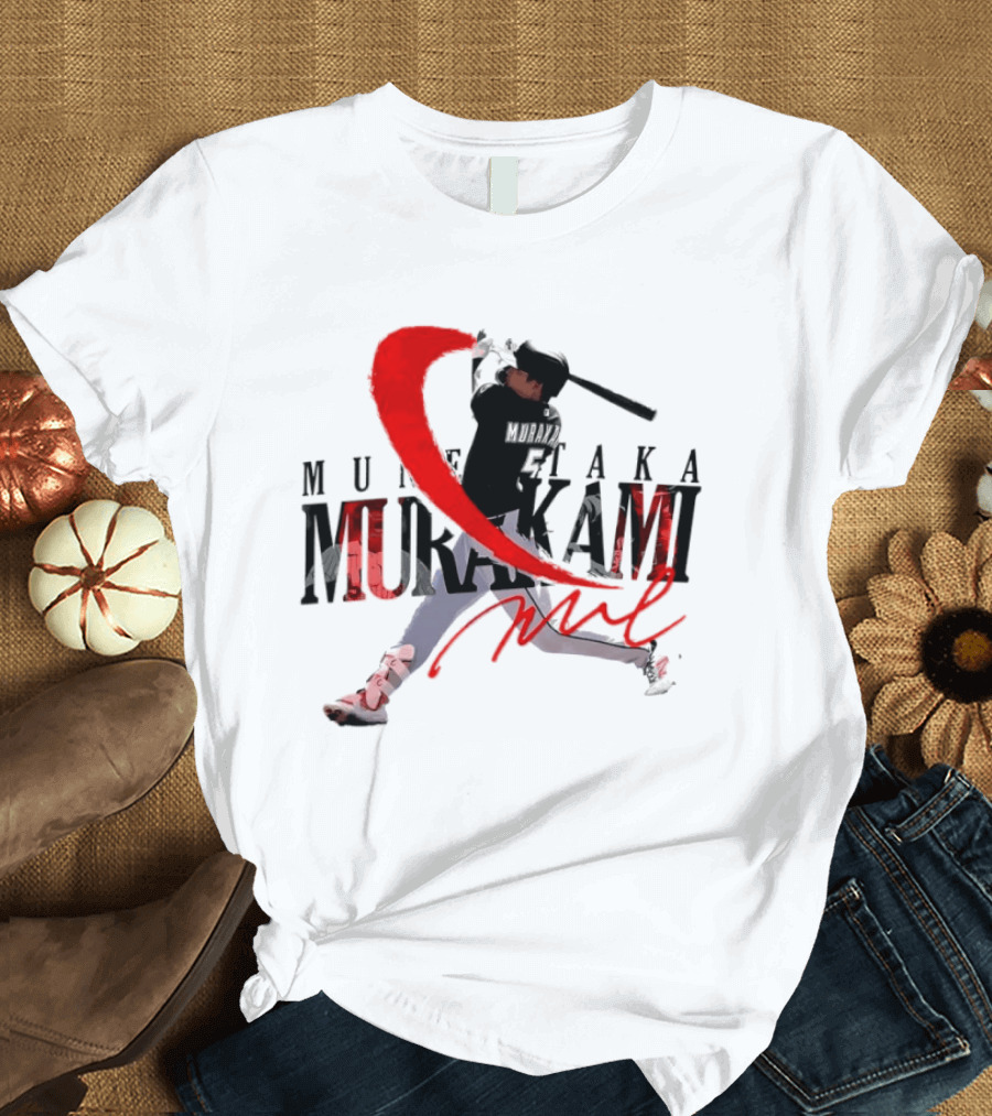 Munetaka Murakami Baseball Player Red Swing T-Shirt