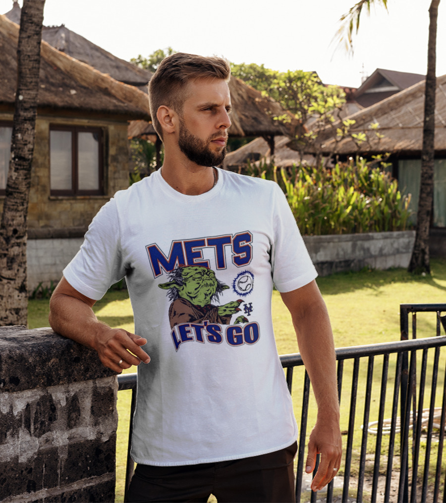 New York Mets Yoda Collaboration Let's Go Star Wars MLB T-Shirt