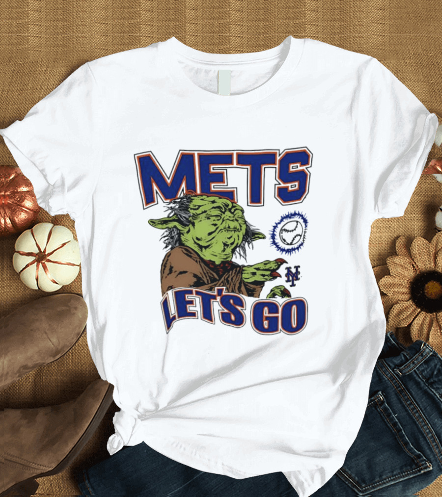 New York Mets Yoda Collaboration Let's Go Star Wars MLB T-Shirt