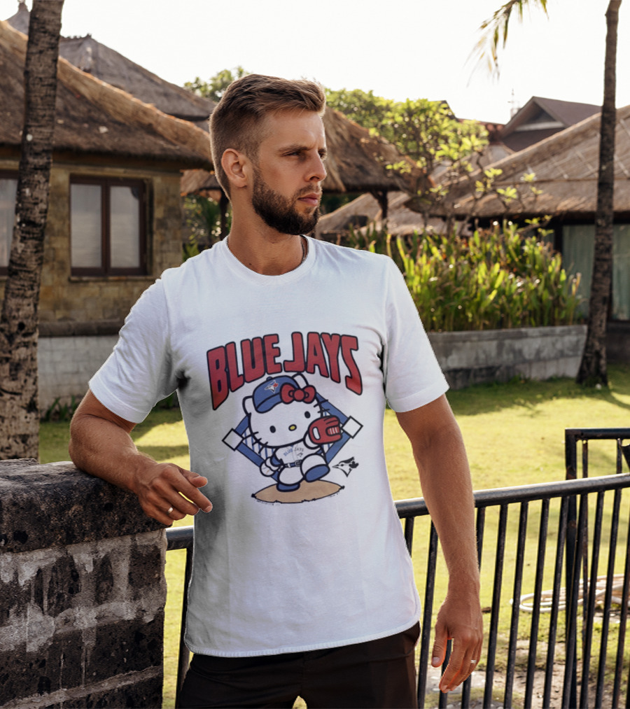 Toronto Blue Jays Hello Kitty Baseball Collaboration MLB T-Shirt