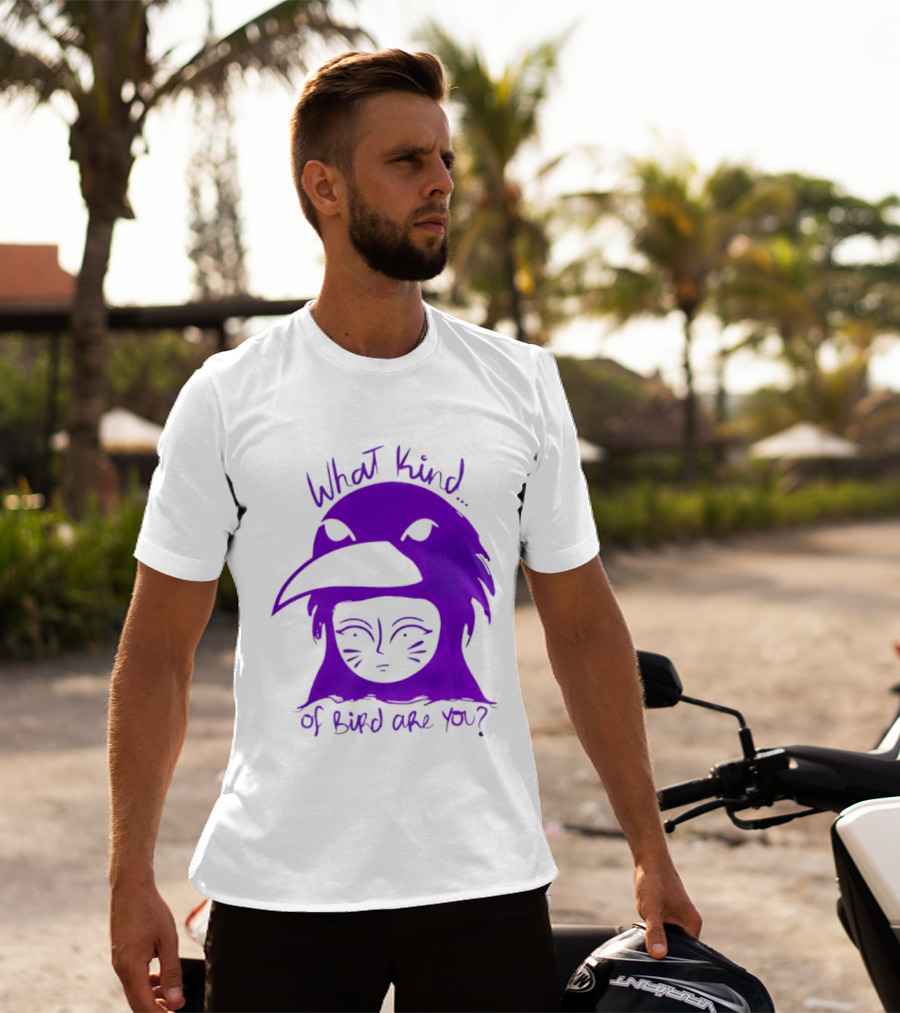 Moonrise Kingdom What Kind Of Bird Are You Purple Drawing T-Shirt