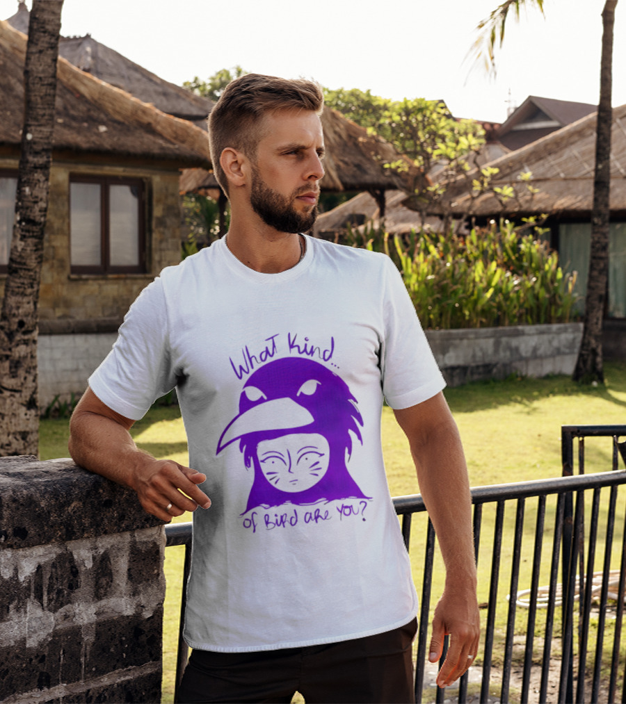Moonrise Kingdom What Kind Of Bird Are You Purple Drawing T-Shirt