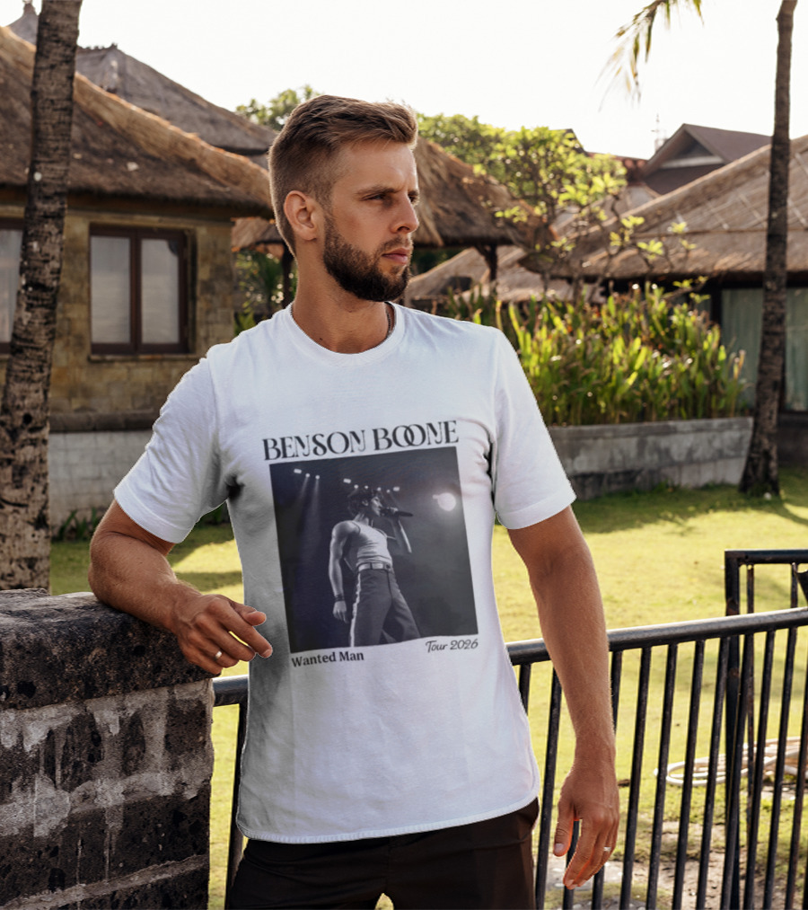 Benson Boone Wanted Man Concert 2026 Tour Performance T-Shirt