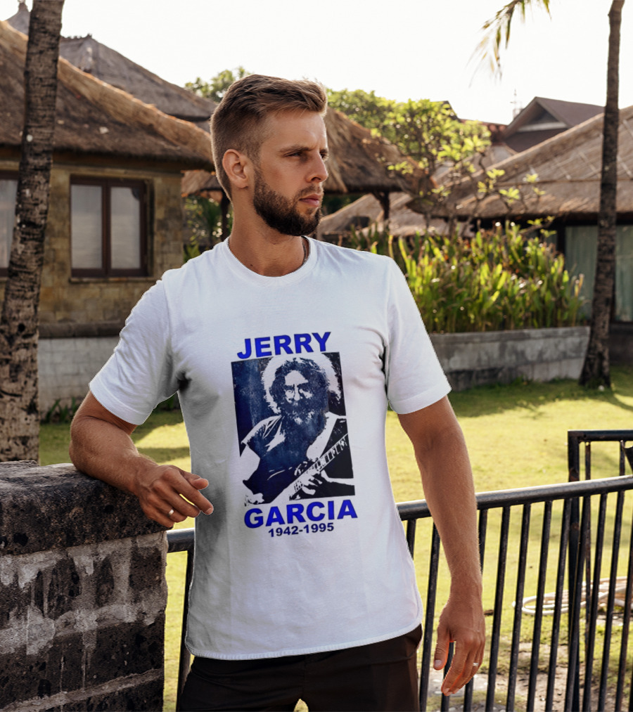 Jerry Garcia 1942 1995 Image With Guitar T-Shirt