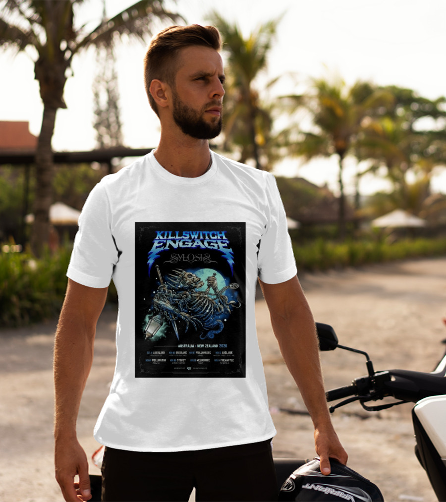 Killswitch Engage Sylosis Australia New Zealand Tour 2026 Concert Dates T-Shirt