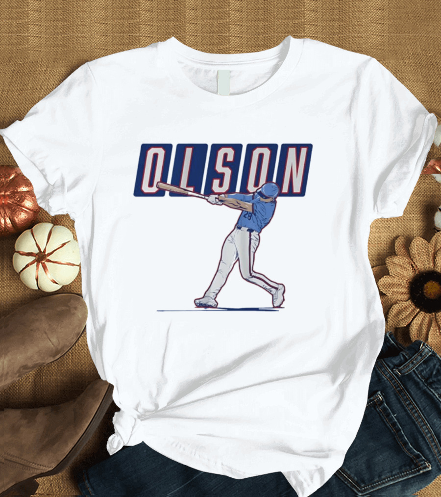 Olson 28 ATL Slugger Swing For Atlanta Braves Baseball Fans T-Shirt