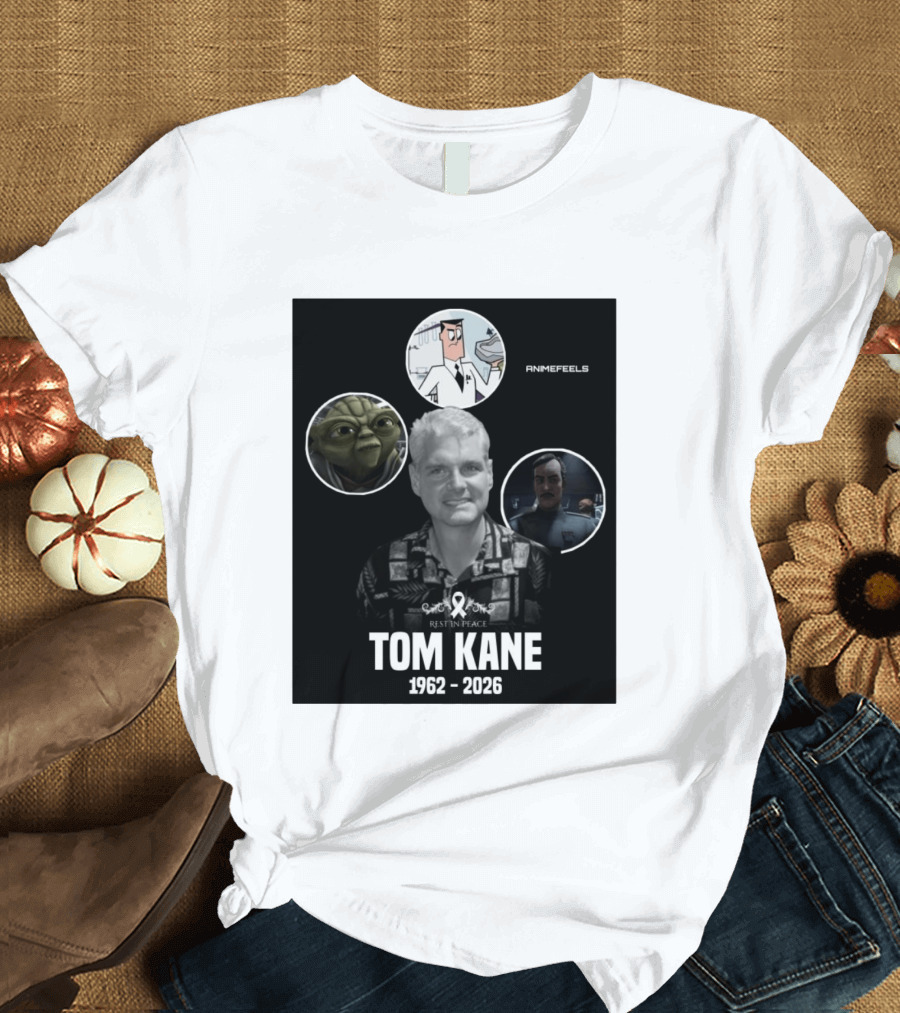 Rest In Peace Tom Kane 1962 2026 Animefeels Yoda T-Shirt