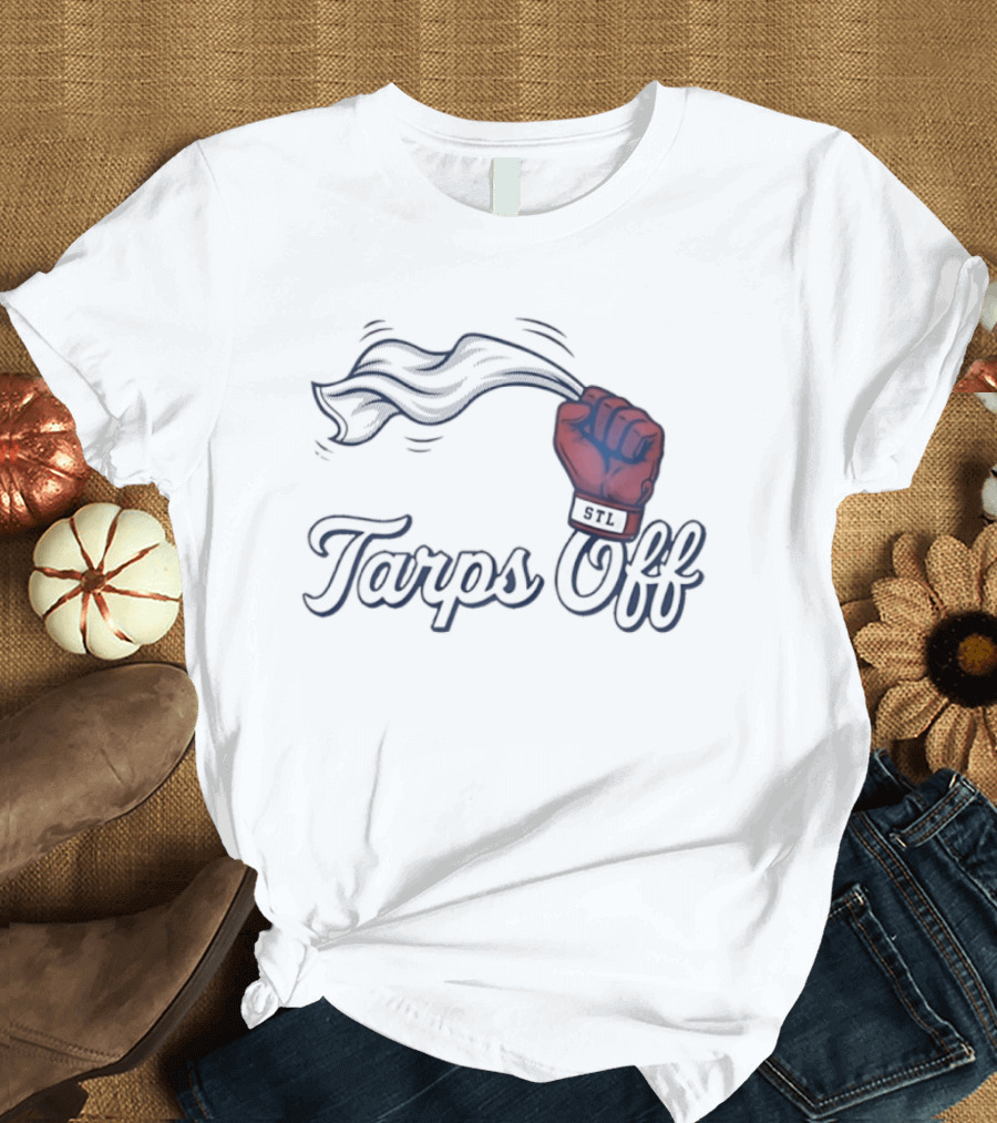 St Louis Cardinals Tarps Off Baseball Fist T-Shirt