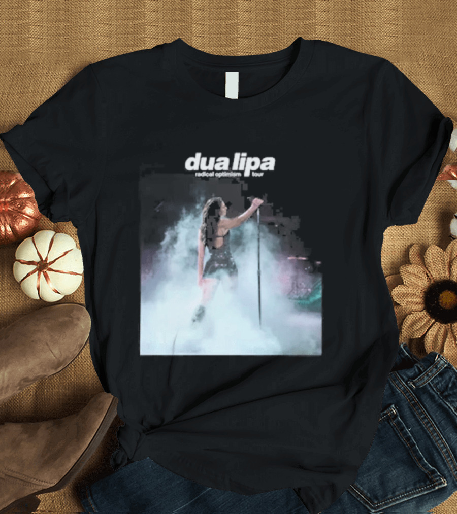 Dua Lipa Round Neck Abstract Pastel Aura T-Shirt