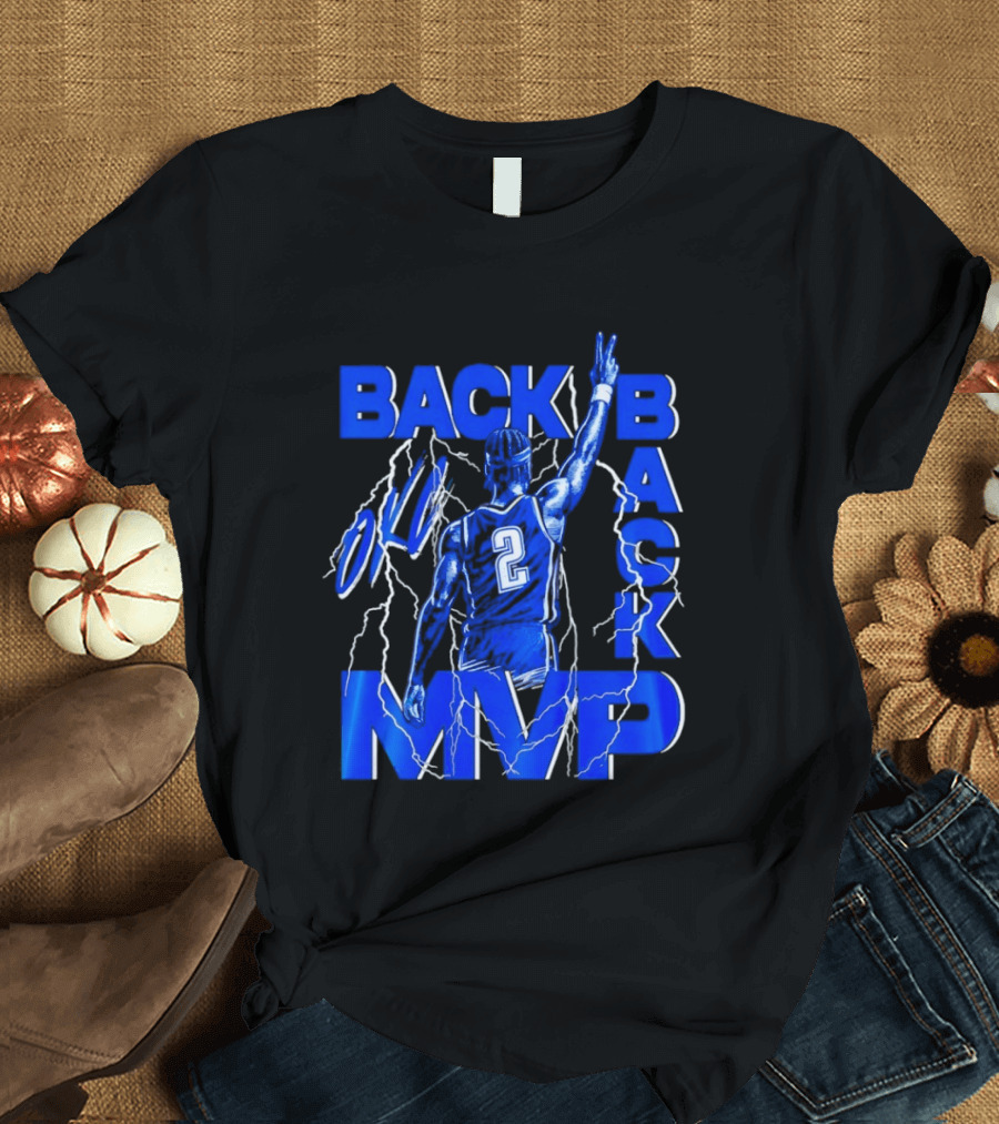 Shai Gilgeous Alexander Back 2 Back MVP Oklahoma City Thunder Storm T-Shirt