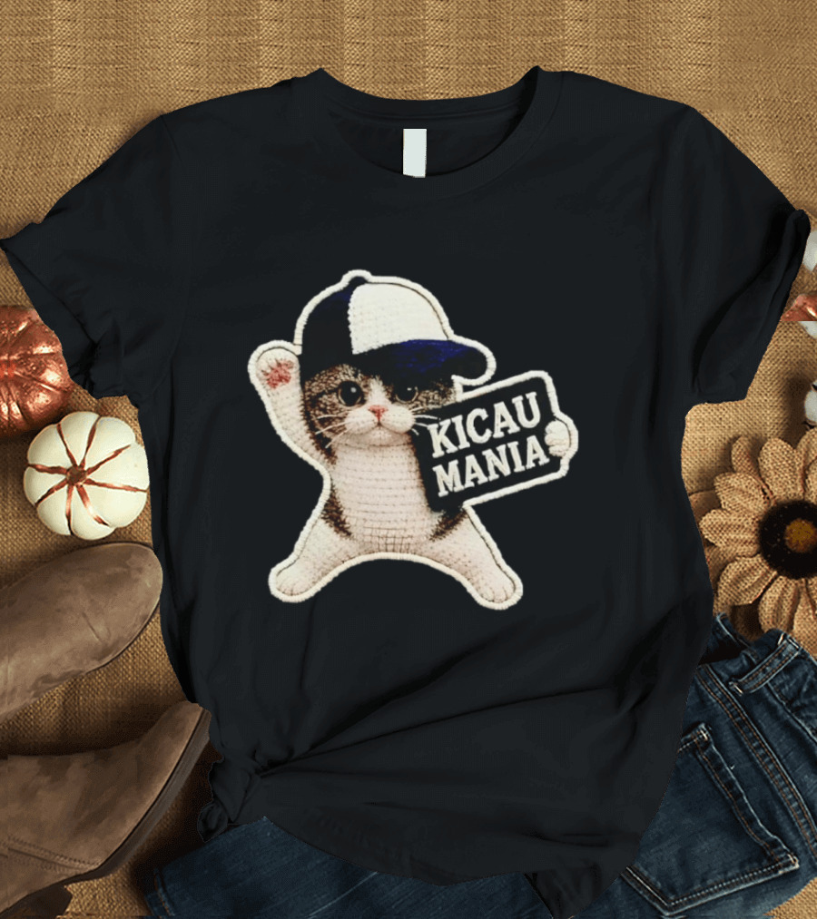 Kicau Mania Crochet Cat With Baseball Cap T-Shirt
