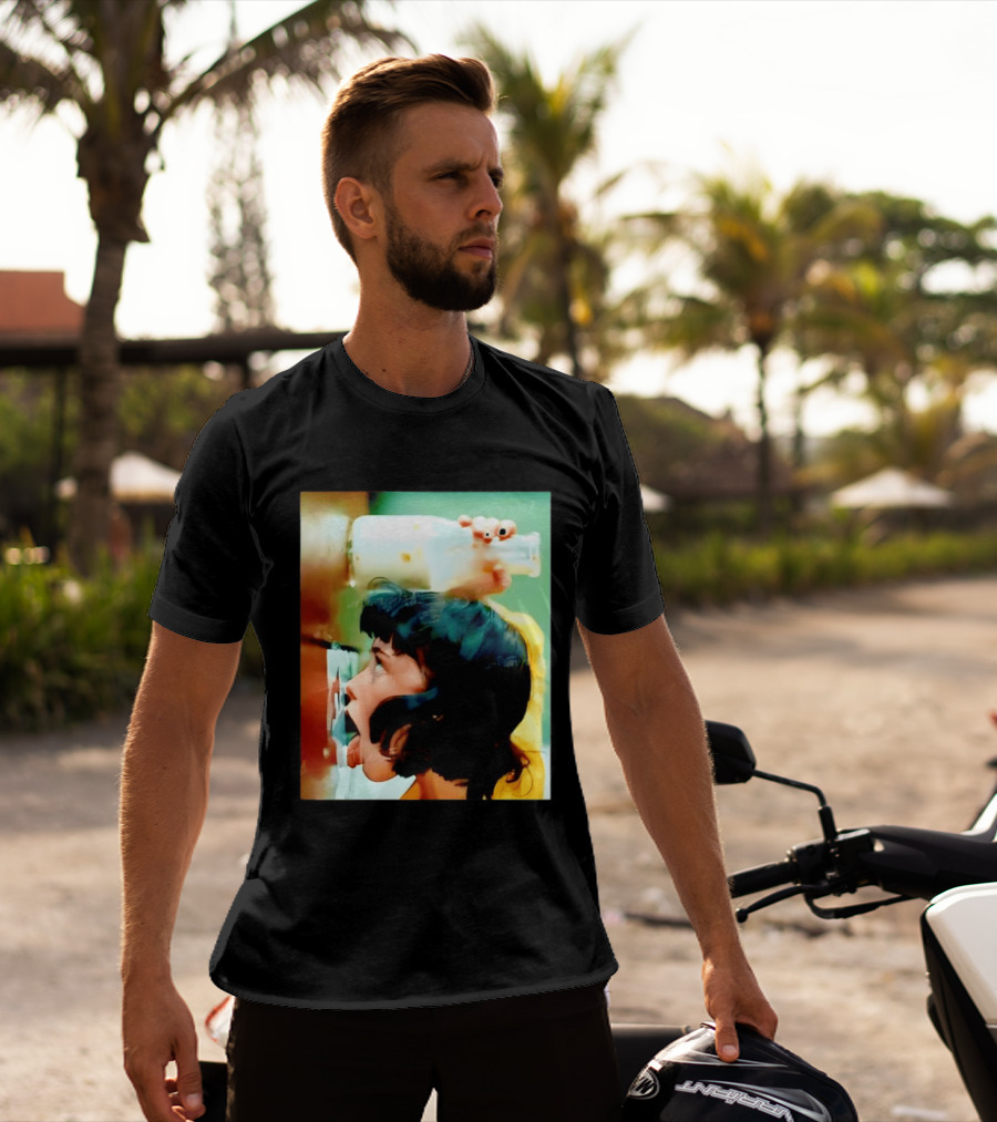 The Girl With Banging Head Licking Milk Scene T-Shirt
