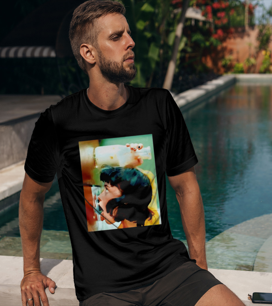 The Girl With Banging Head Licking Milk Scene T-Shirt