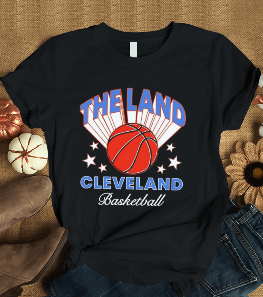 The Land Cleveland Basketball Orange Ball Vintage Style Sports Fan T-Shirt