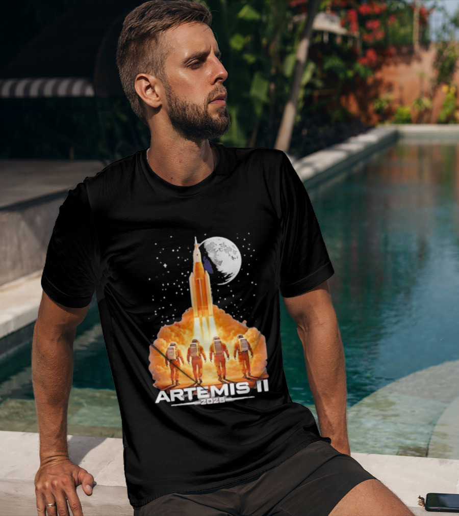 Artemis II Moon Mission 2026 NASA Astronaut Launch T-Shirt