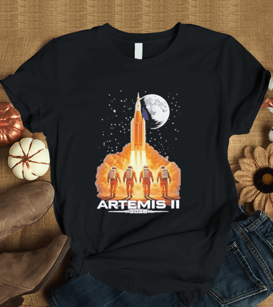 Artemis II Moon Mission 2026 NASA Astronaut Launch T-Shirt