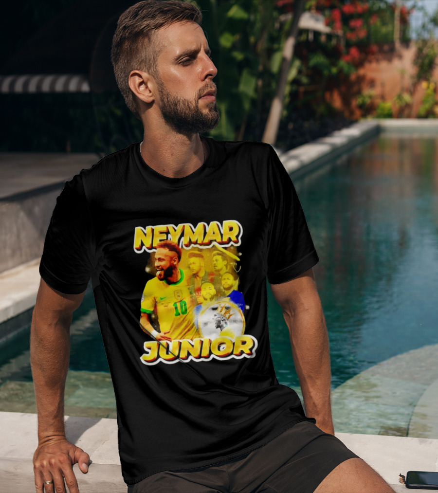 Neymar Junior Brasil National Football Team 10 Celebration Soccer Star T-Shirt