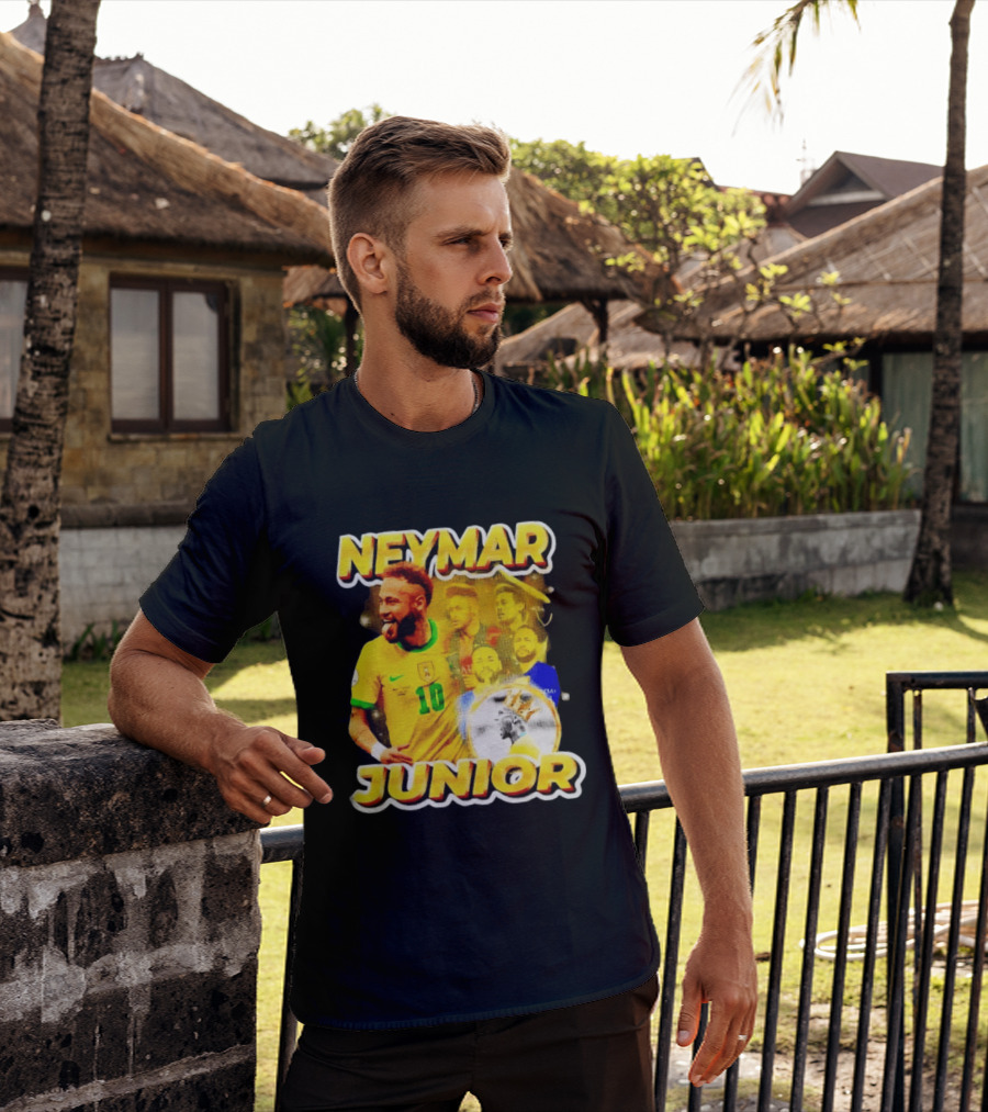 Neymar Junior Brasil National Football Team 10 Celebration Soccer Star T-Shirt