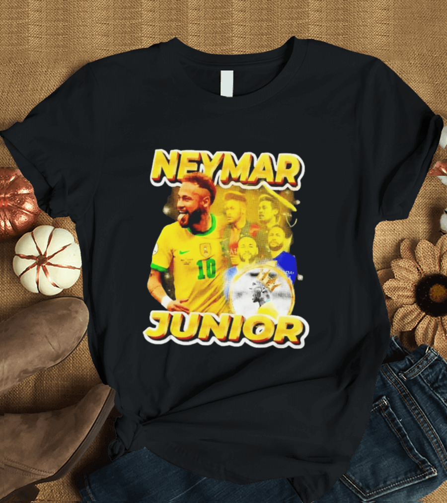 Neymar Junior Brasil National Football Team 10 Celebration Soccer Star T-Shirt
