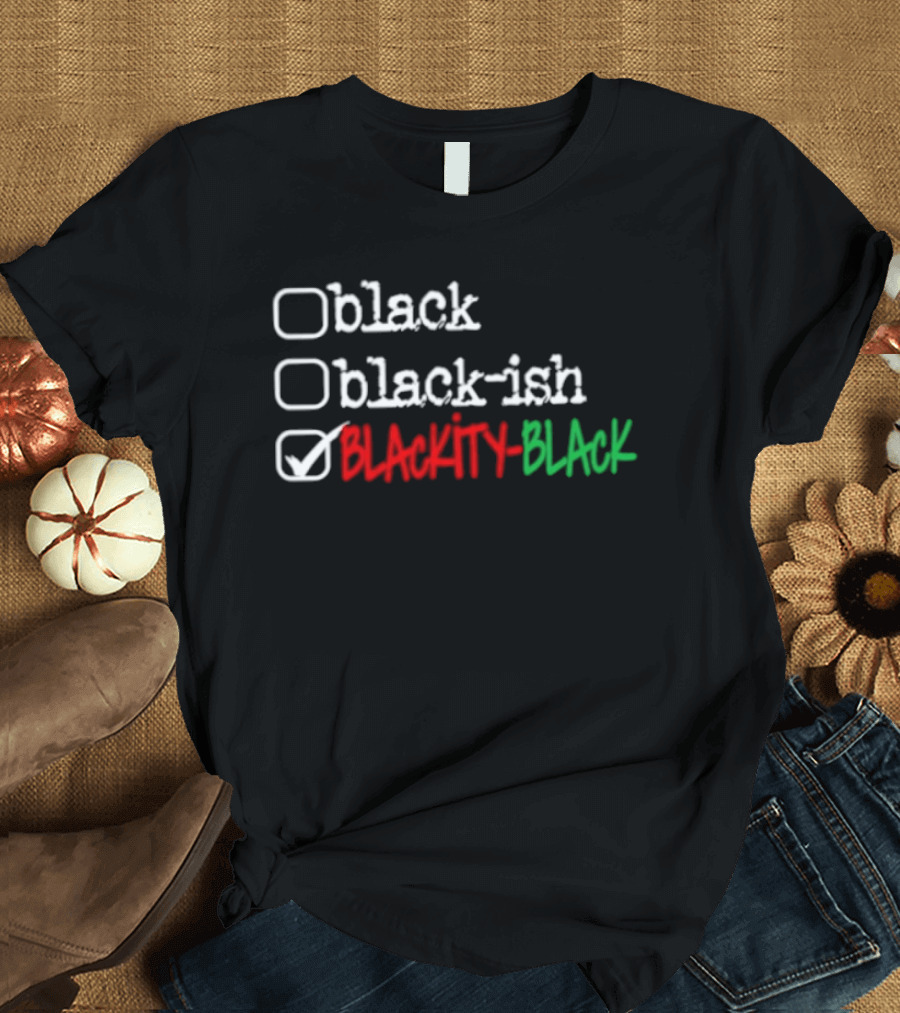 Black Black Ish Blackity Black Checked T-Shirt