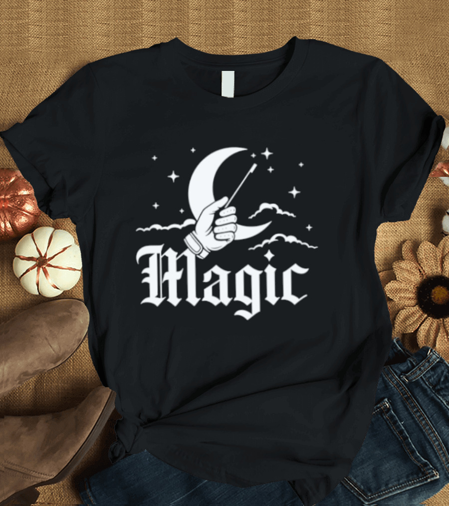Magic Chicago White Sox Baseball Moon Hand Stars T-Shirt