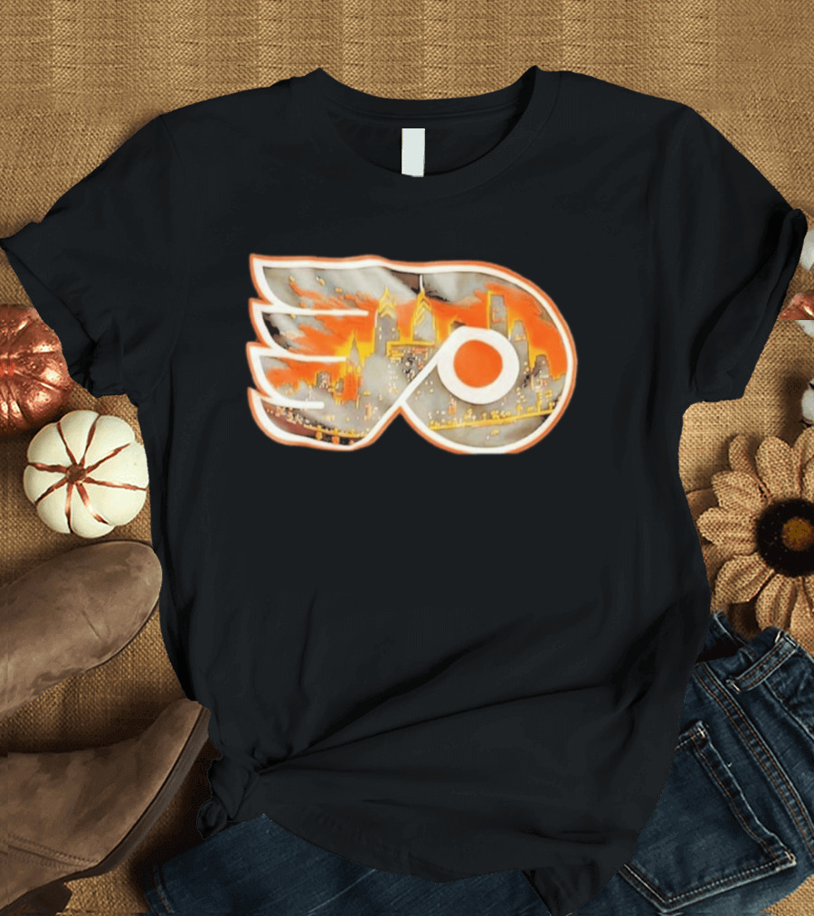 Philadelphia Flyers City Skyline NHL Hockey 2026 T-Shirt