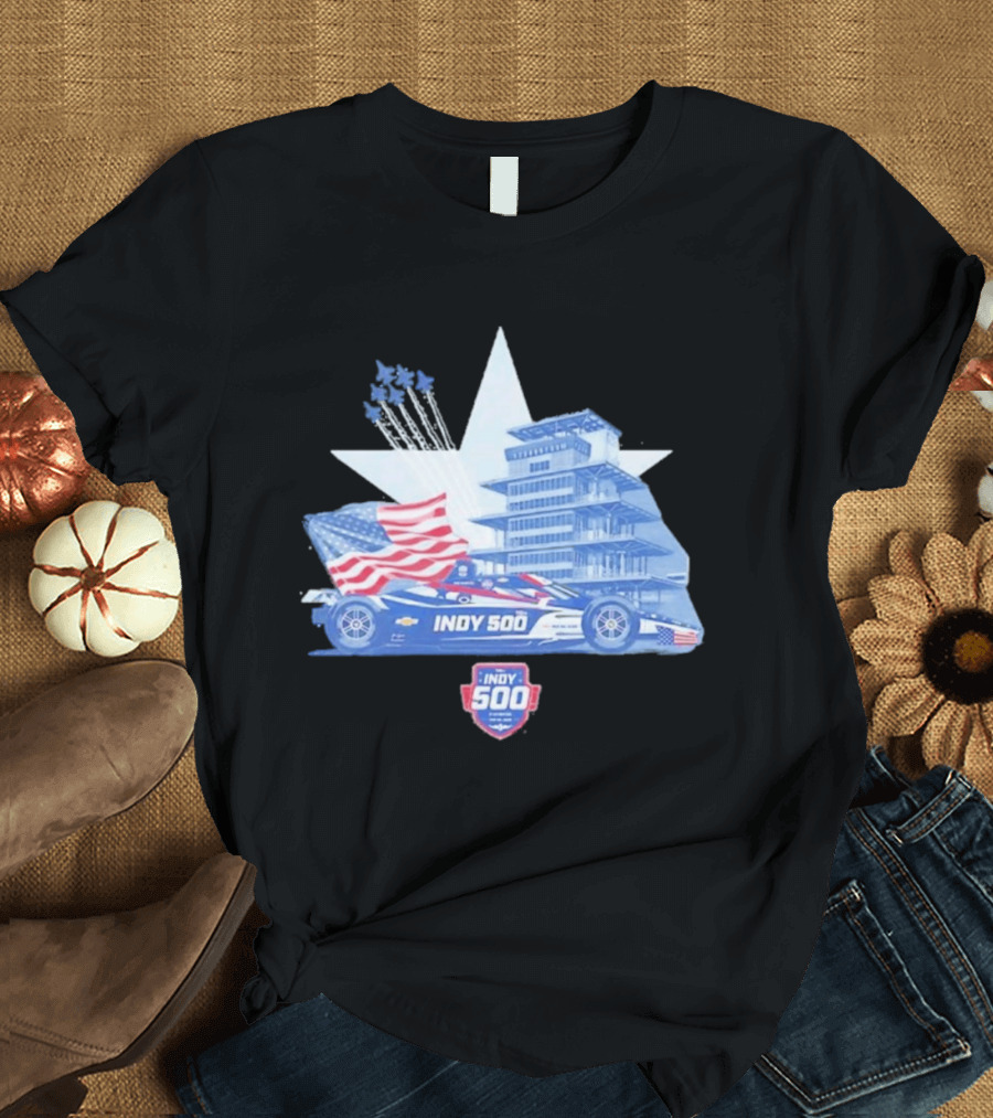Need For Speed Indy 500 American Flag 2026 Racing Event T-Shirt