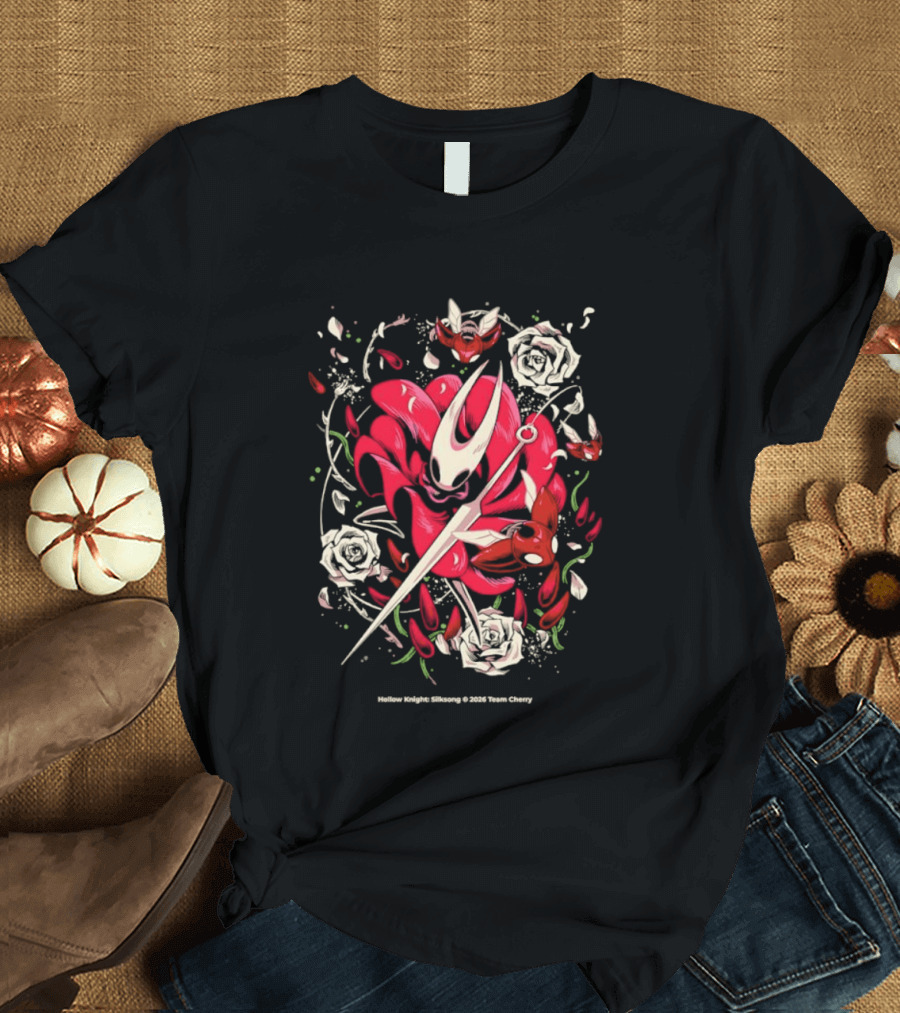 Hollow Knight Silksong Hornet Little Spider Floral T-Shirt