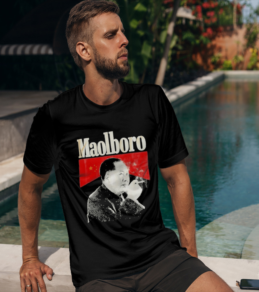 Maolboro Mao Zedong Chinese Flag Mashup T-Shirt