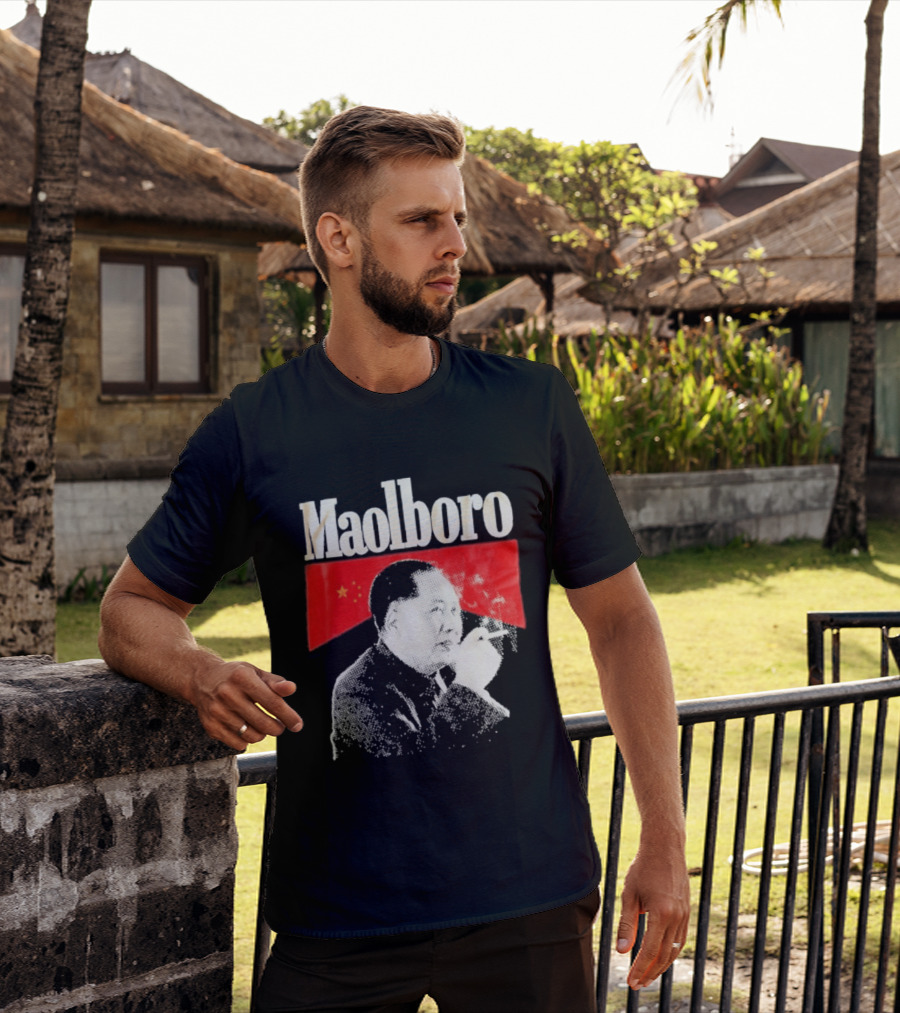 Maolboro Mao Zedong Chinese Flag Mashup T-Shirt