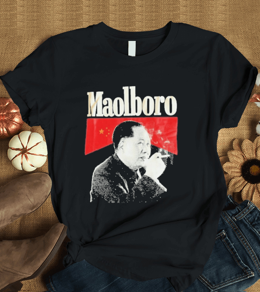 Maolboro Mao Zedong Chinese Flag Mashup T-Shirt
