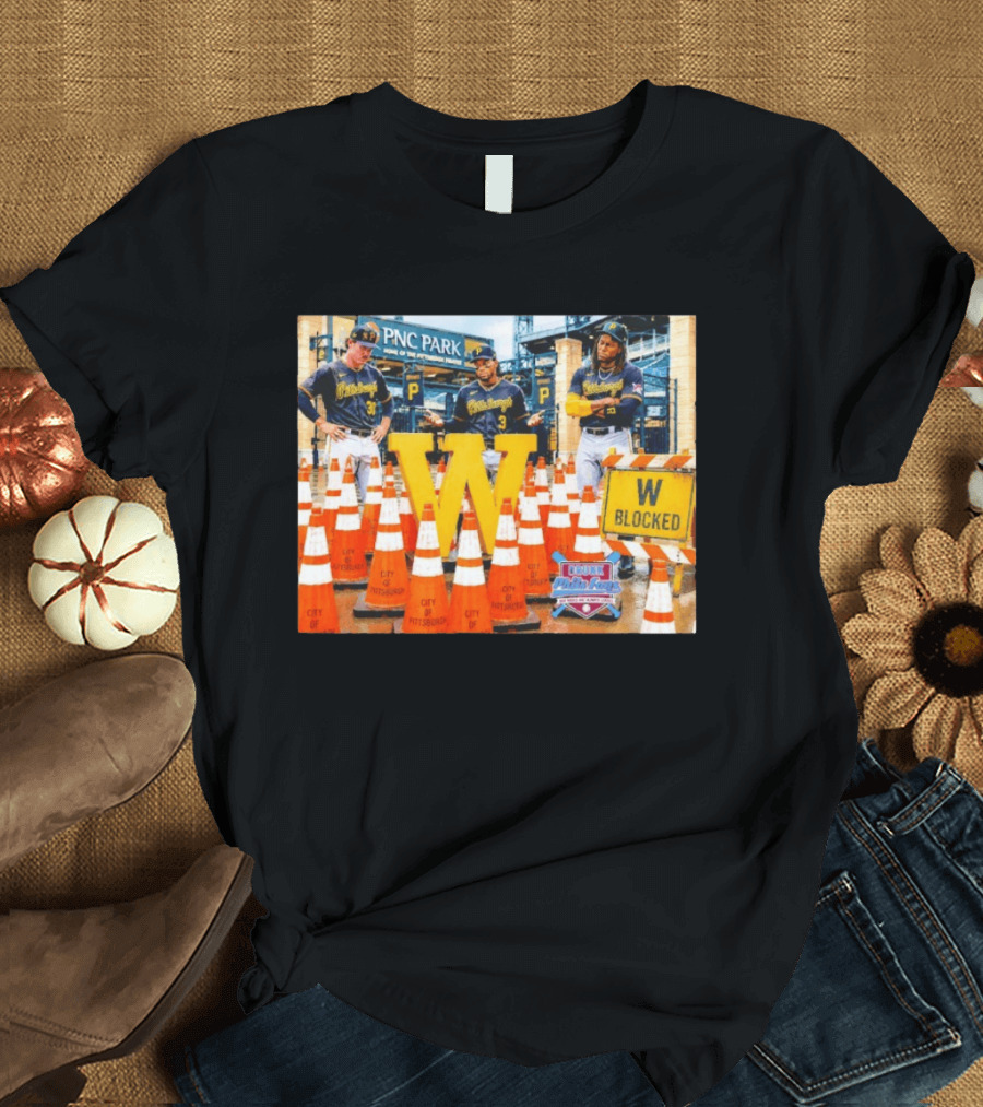 Skenes Jones Keller Pittsburgh Pirates PNC Park W Blocked T-Shirt