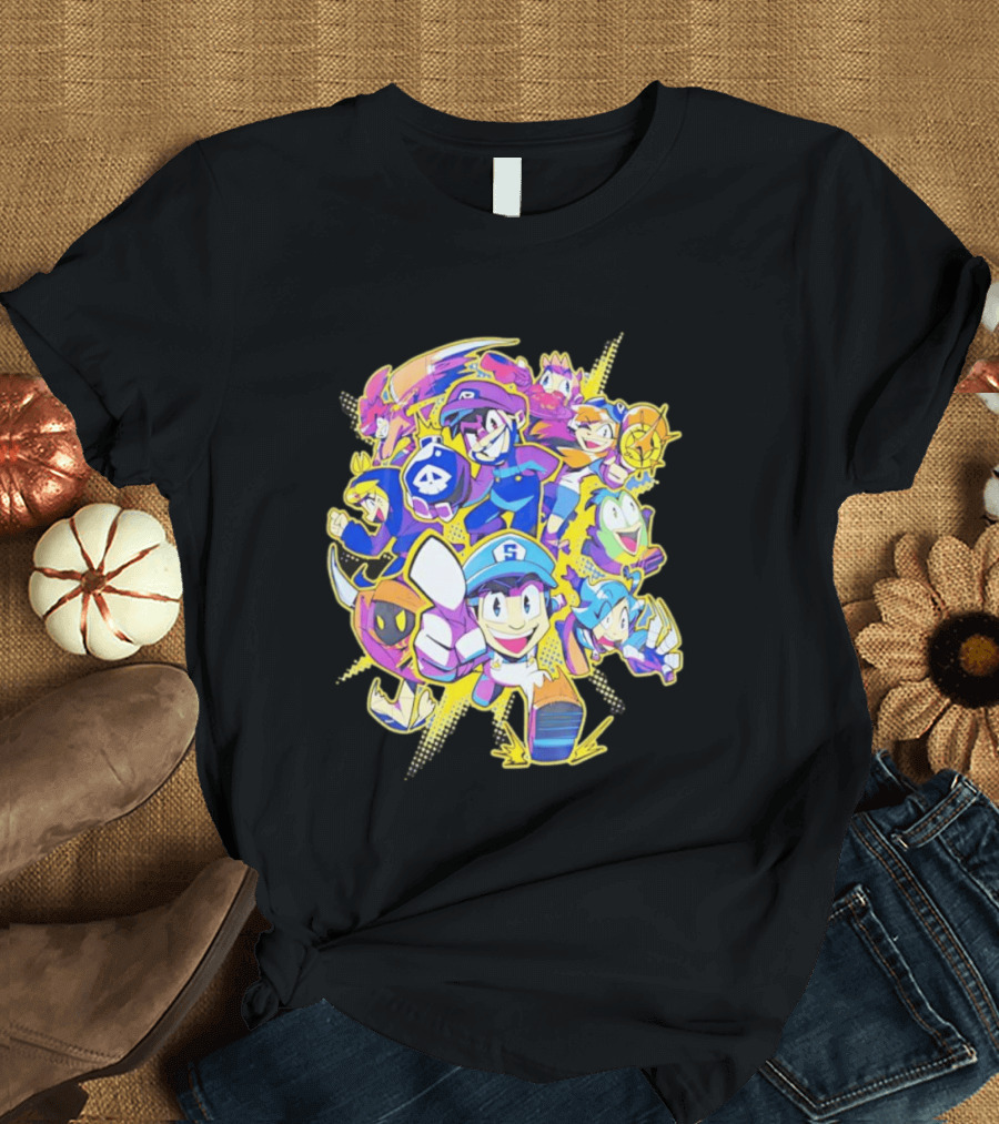SMG4 All Star Game Characters Colorful Animation T-Shirt