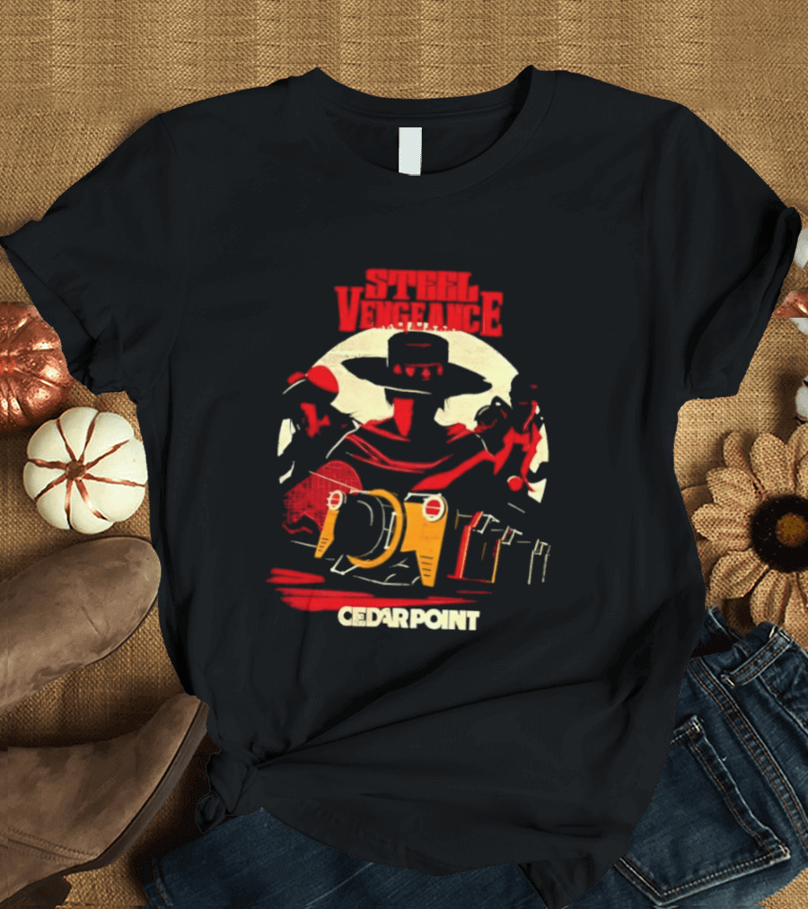 Steel Vengeance Cedar Point Wild West Cowboy Adventure T-Shirt
