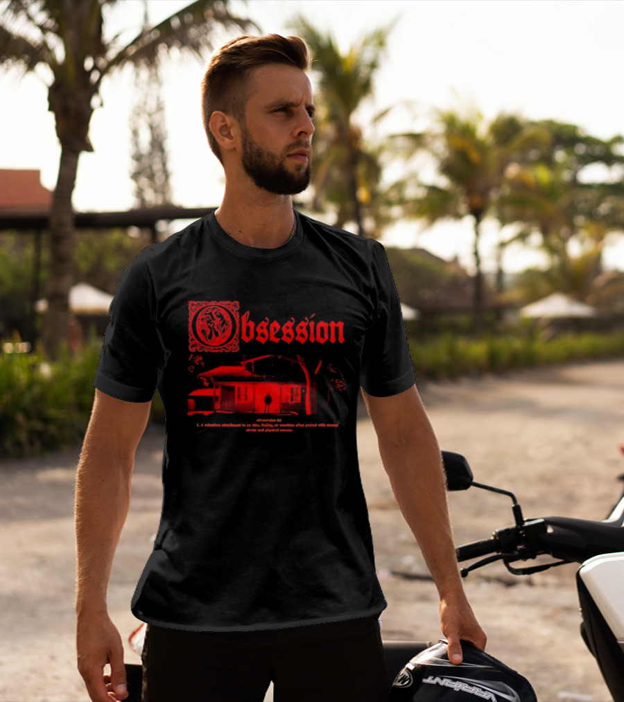 Obsession Outside Your House 2026 Horror Movie Creepy Haunted House T-Shirt