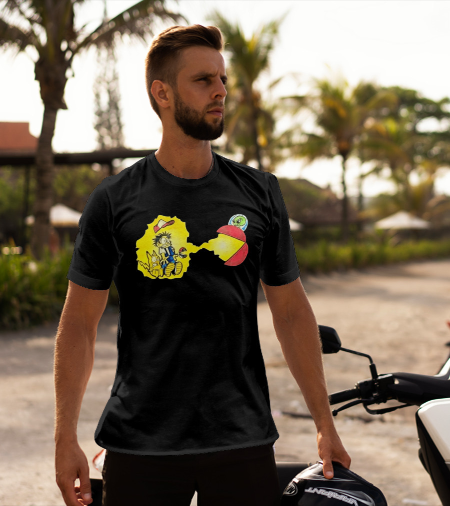 Pokémon Alien Nation Meets Pac Man Mashup T-Shirt