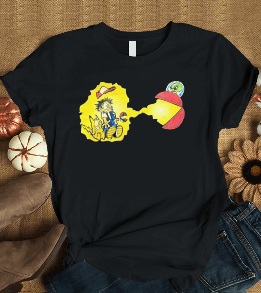 Pokémon Alien Nation Meets Pac Man Mashup T-Shirt