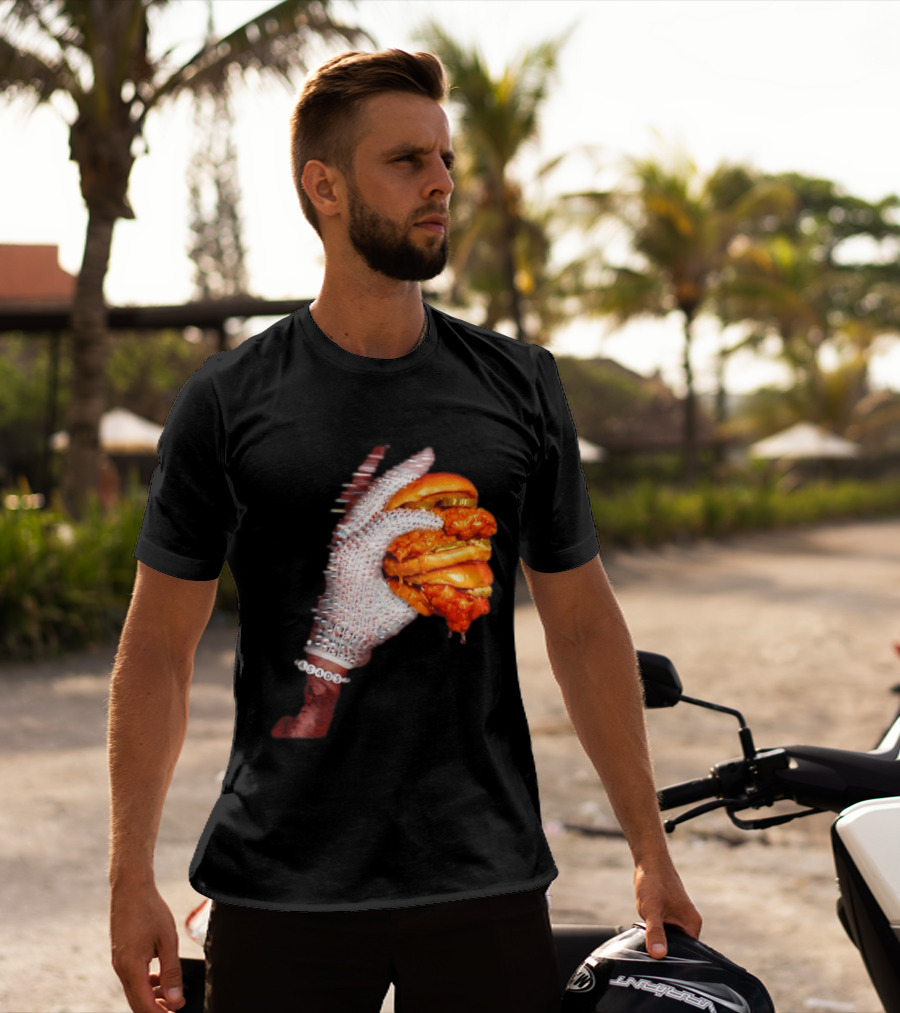 Shiny Gloves With Iceman Dreke Chicken Burger Meme T-Shirt