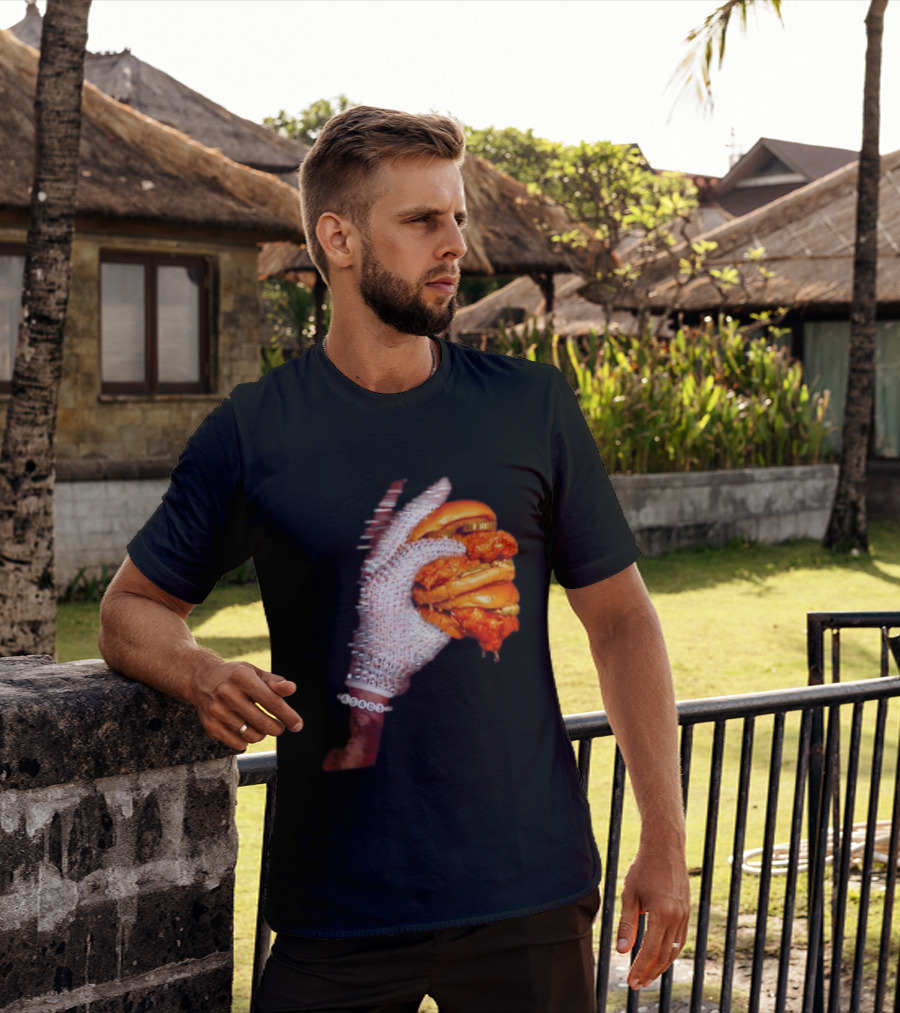 Shiny Gloves With Iceman Dreke Chicken Burger Meme T-Shirt