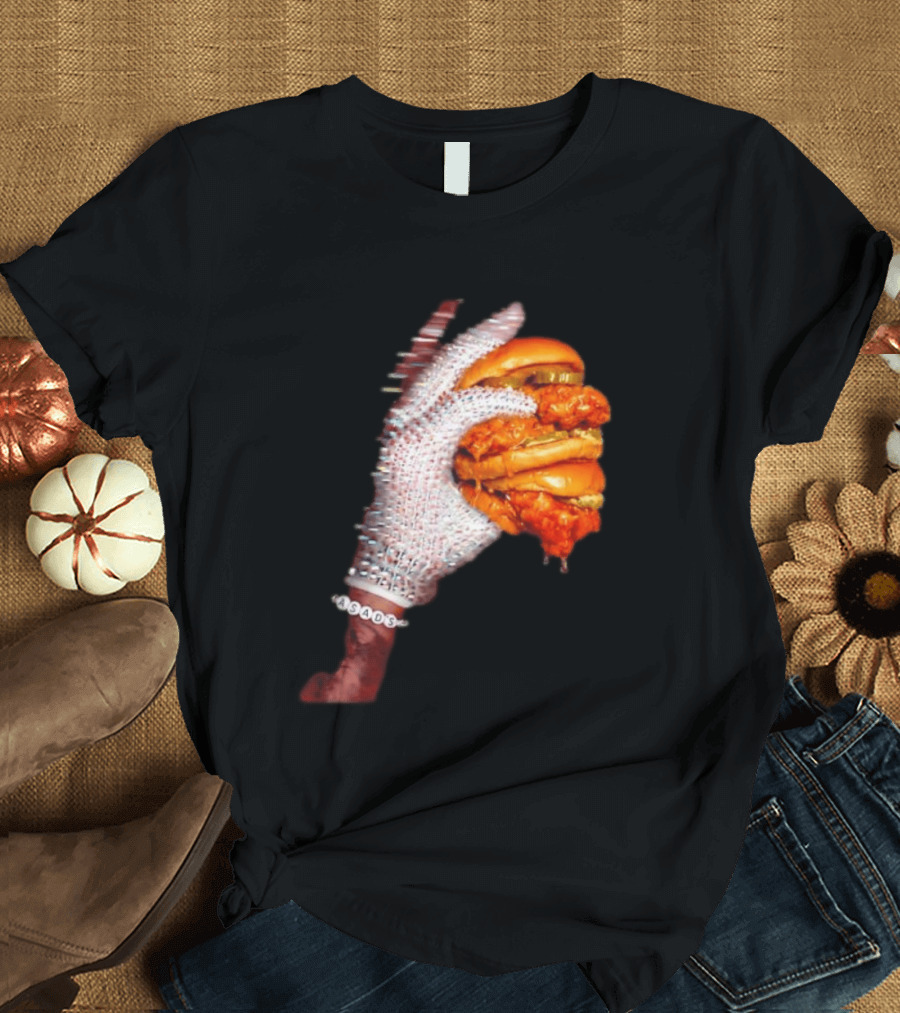 Shiny Gloves With Iceman Dreke Chicken Burger Meme T-Shirt