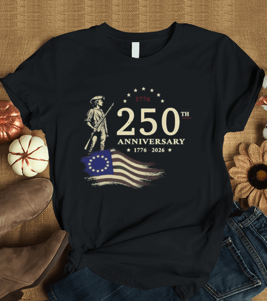 1776 250th Anniversary Soldier American Flag 1776 2026 T-Shirt
