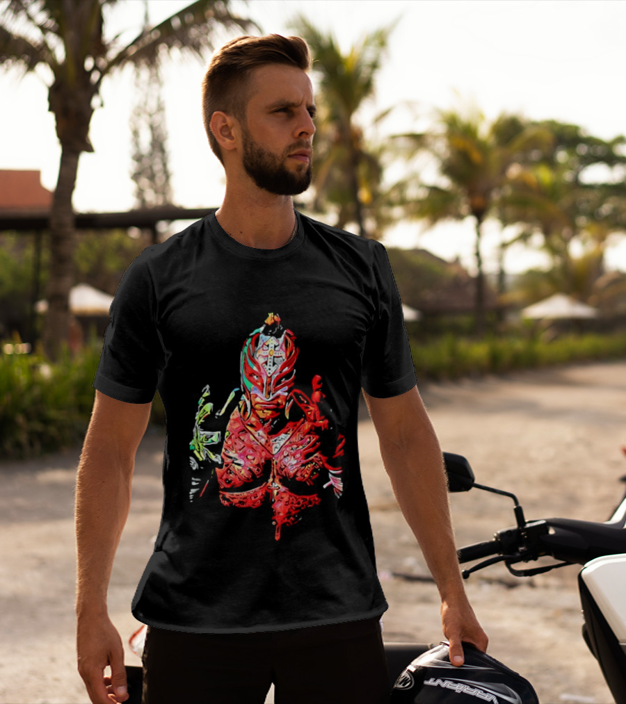 Rey Mysterio Vibrant Luchador Mask T-Shirt
