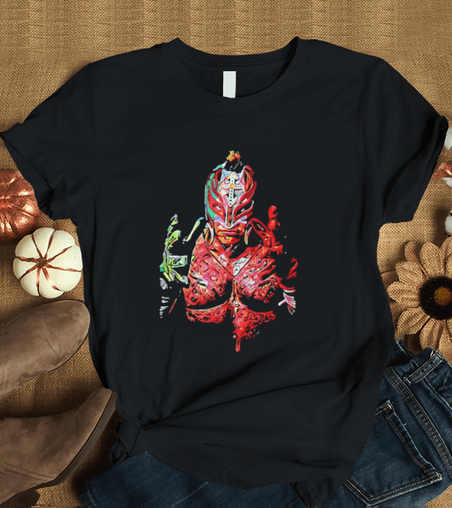 Rey Mysterio Vibrant Luchador Mask T-Shirt